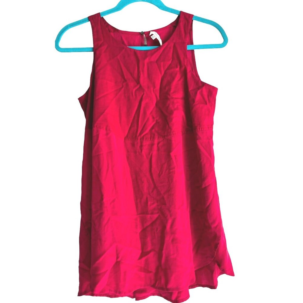 Madewell Silk Magenta Sleeveless Blouse Sz XS Womens Side Slit